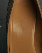 "HERMÈS" 80's-90's Classic bi-color leather tassel brogue pumps