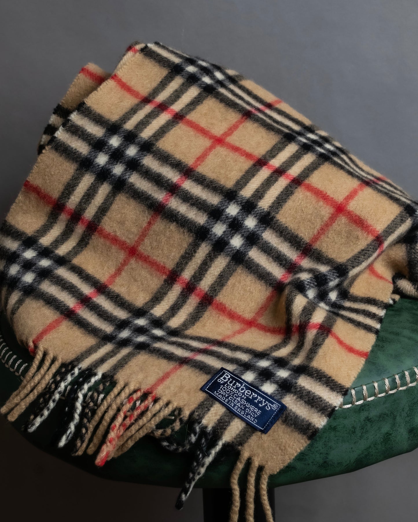 "BURBERRYS" Nova check pattern fringe design muffler