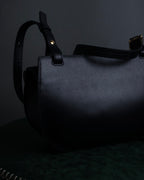 "Chloe" Georgia double flap design leather bag