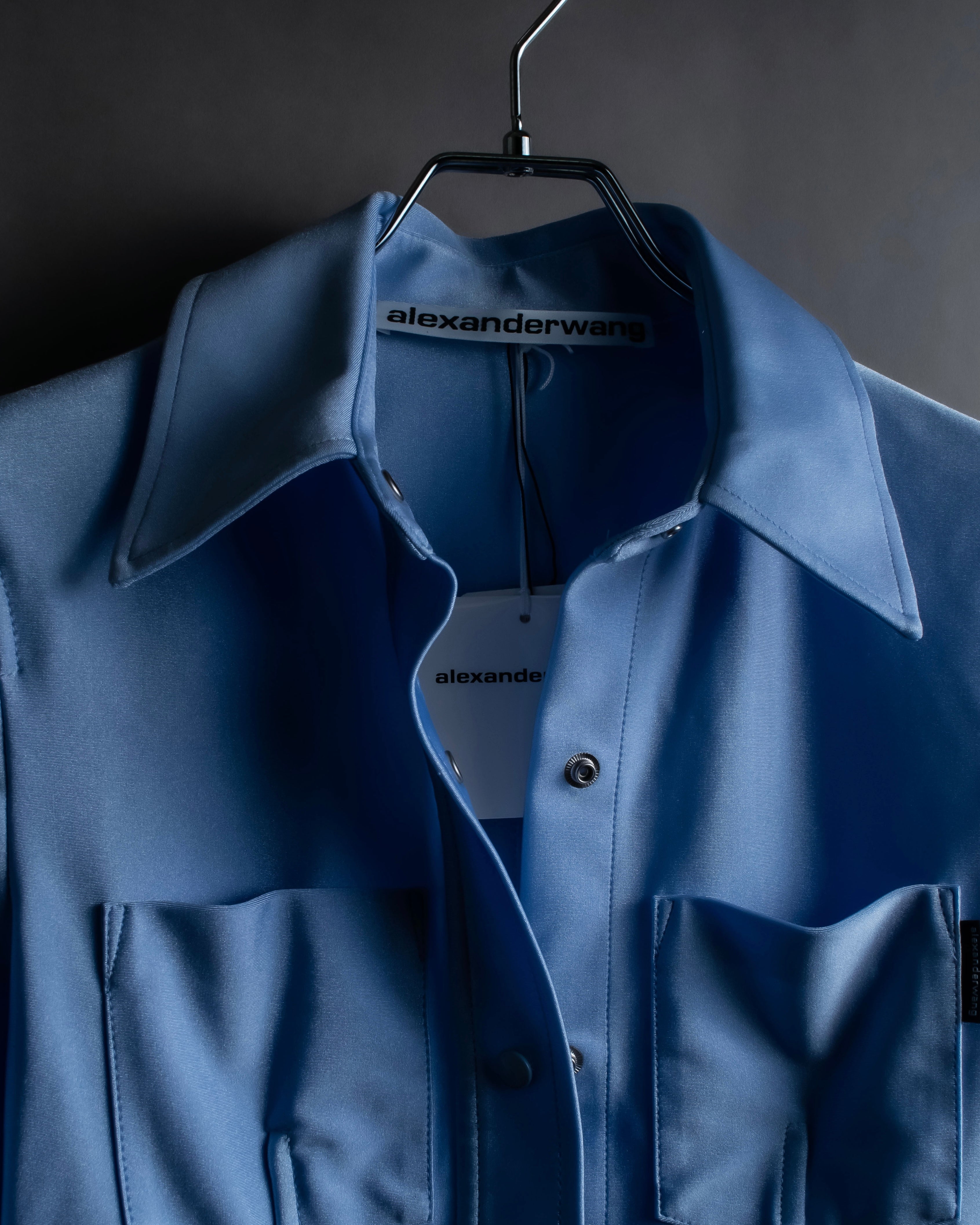 "ALEXANDER WANG" Three-dimensional cut design light blue shirt