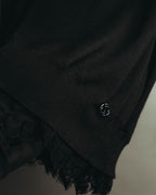"GUCCI" 90's-10's Delicate lace-trim knit tank top