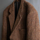 "HARRIS TWEED" Oversized herringbone tailored jacket