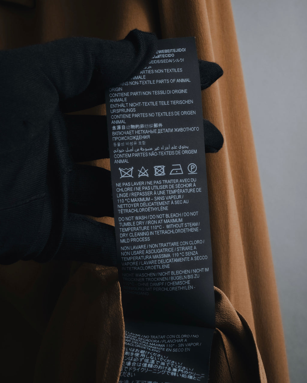 "SAINT LAURENT" 2021AW silk crepe de chine french-cuff shirt