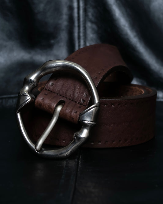 "GUCCI" Horse's foot motif antique style ring belt