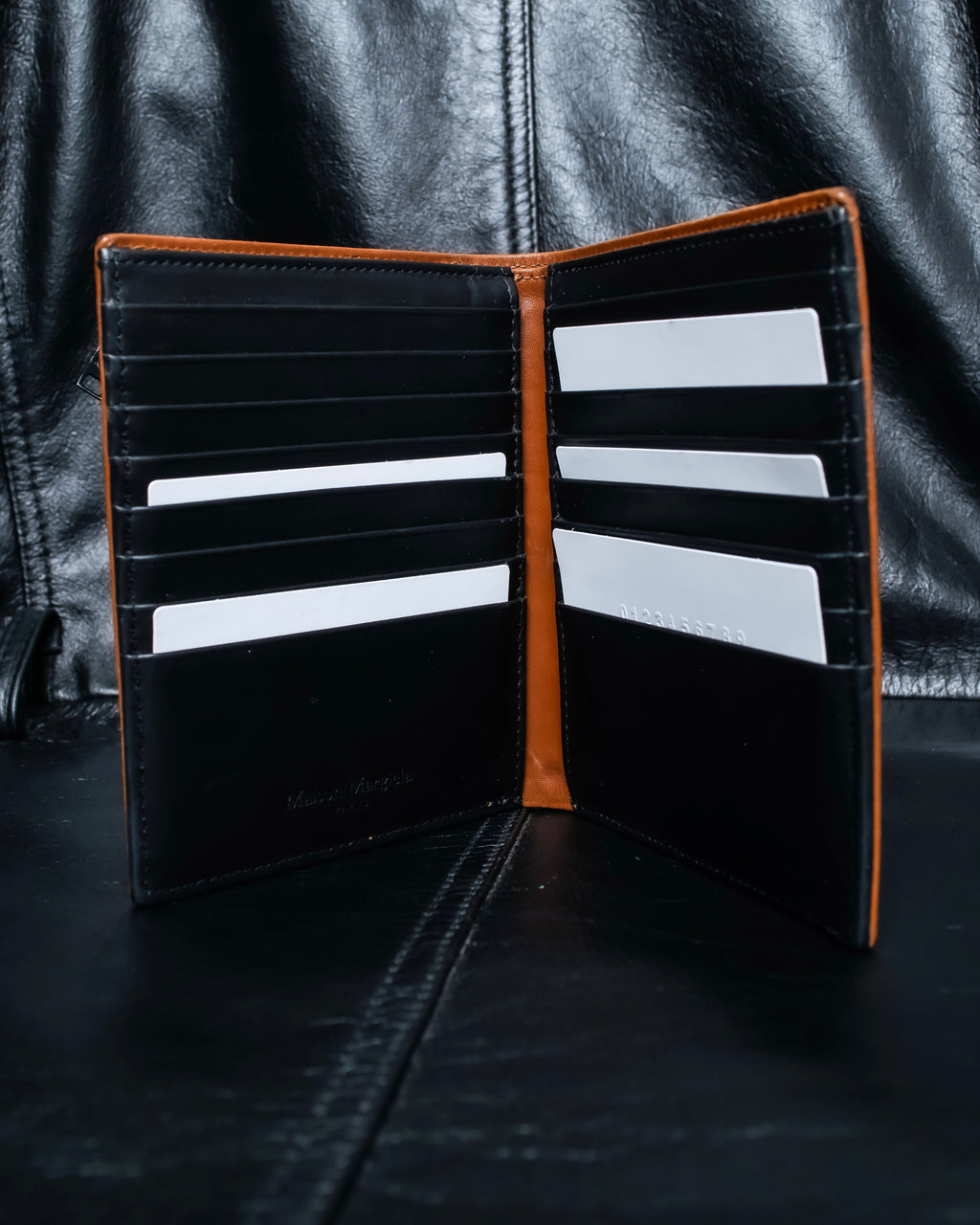 "Maison Margiela" Brown Leather Compact Wallet