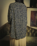 -SPECIAL- "Saint Laurent" 2019-2020 Polka dot silk long sleeve shirt
