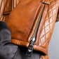 "EMPORIO ARMANI"  Quilted design brown color leather jacket