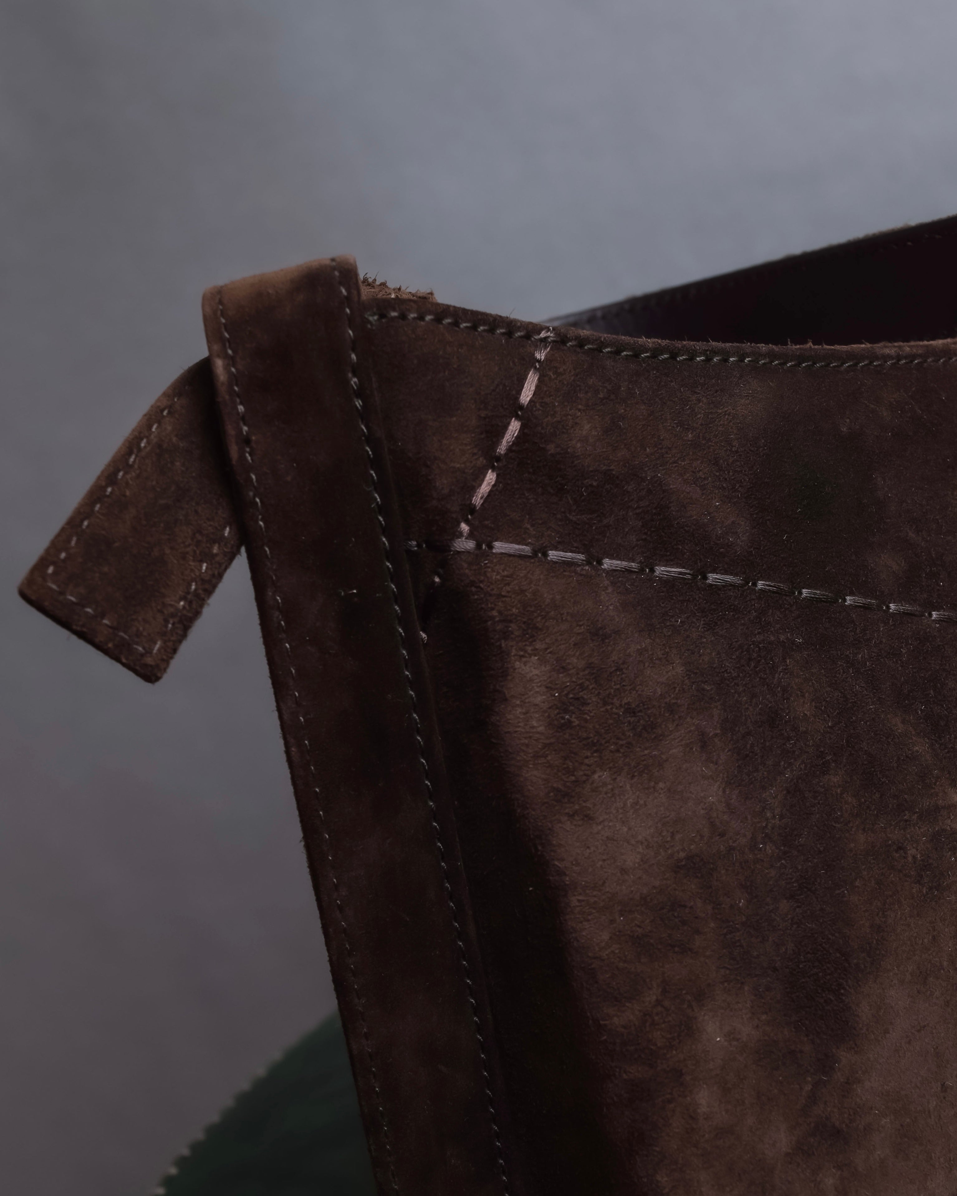 "Salvatore Ferragamo" Sharp form leather combination bag