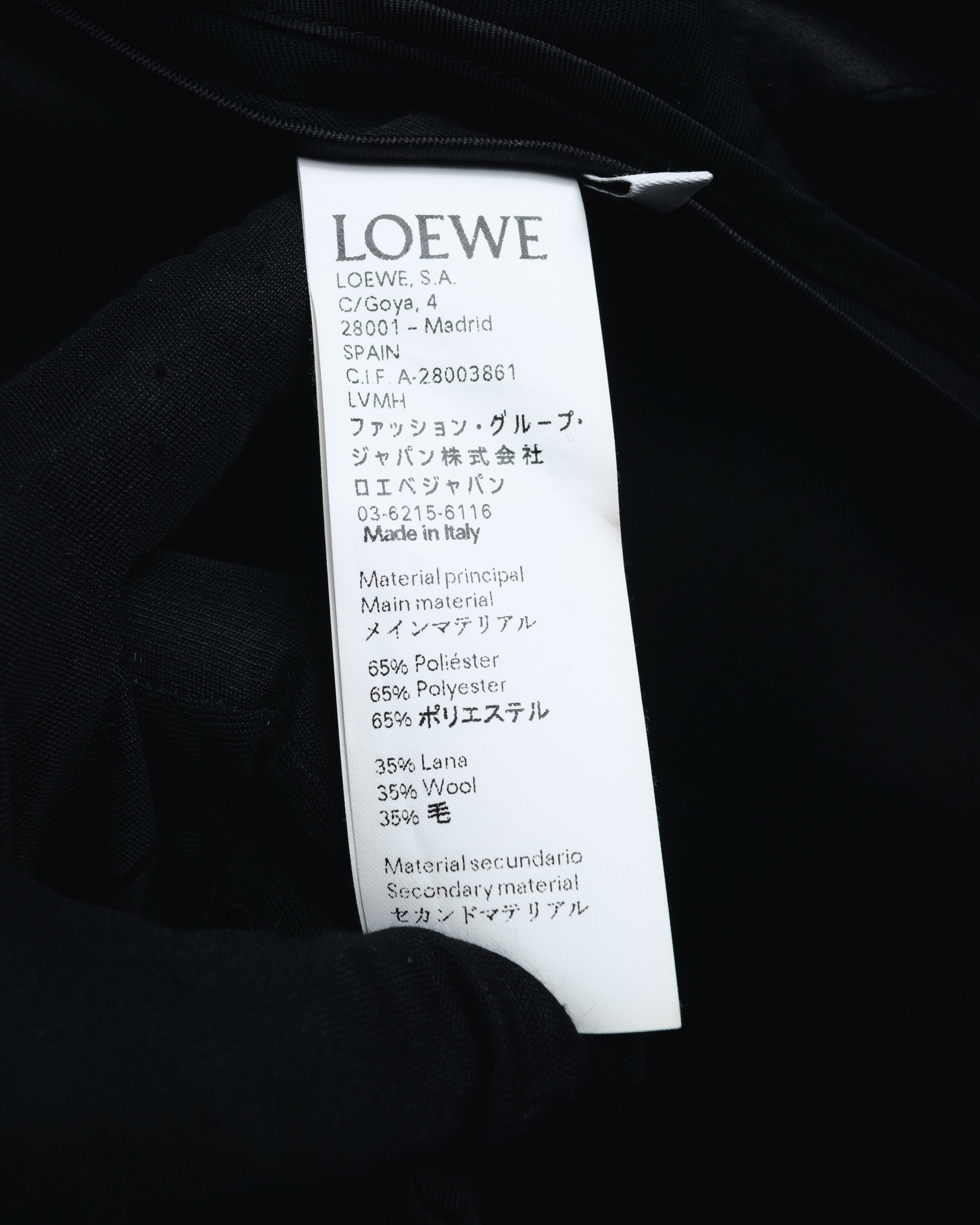 –SPECIAL– "LOEWE"2010’s-20’s wrap-front shawl collar tuxedo jacket
