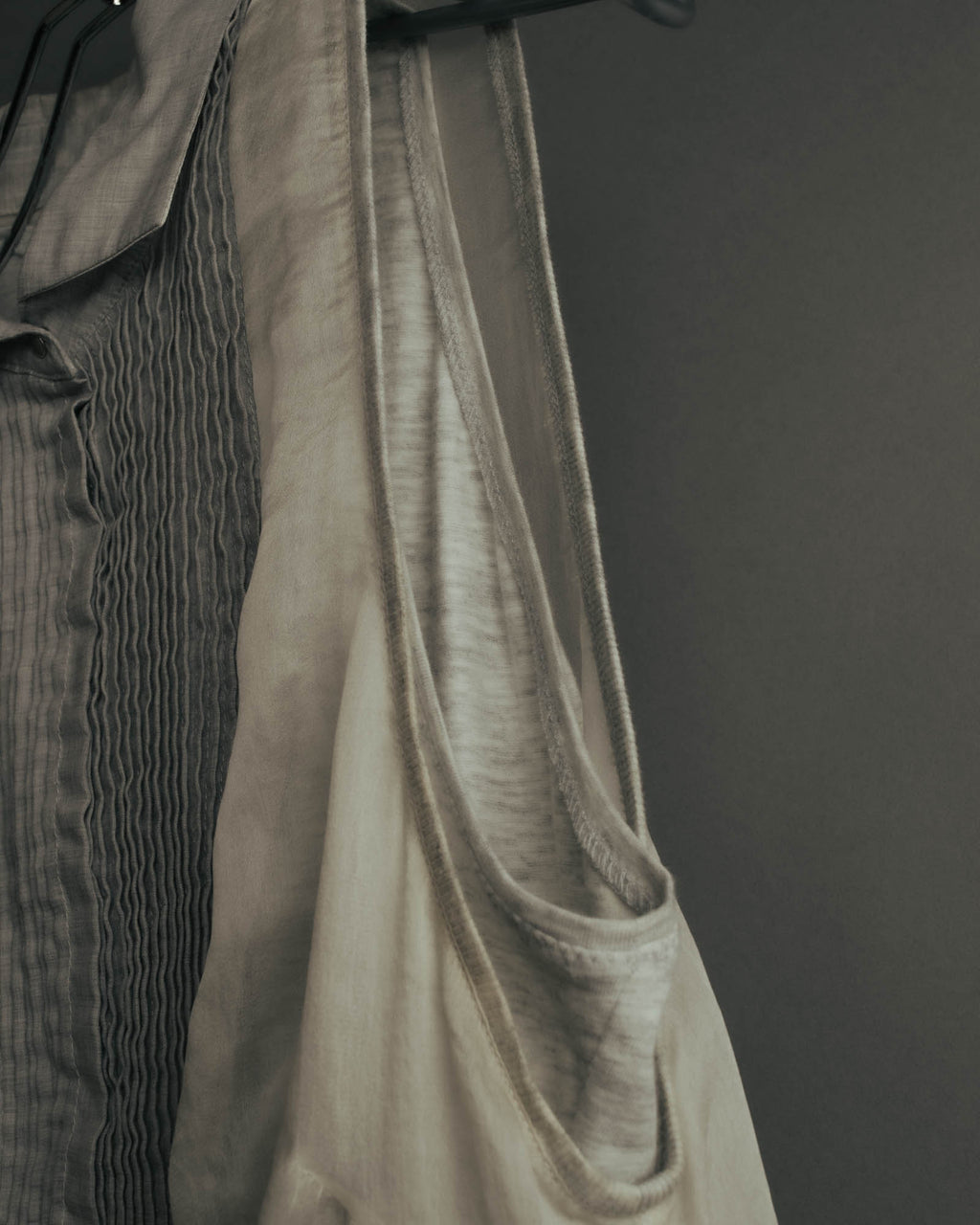 -SPECIAL- “Brunello Cucinelli” 00’s-10’s Sheer layered sleeveless tunic dress