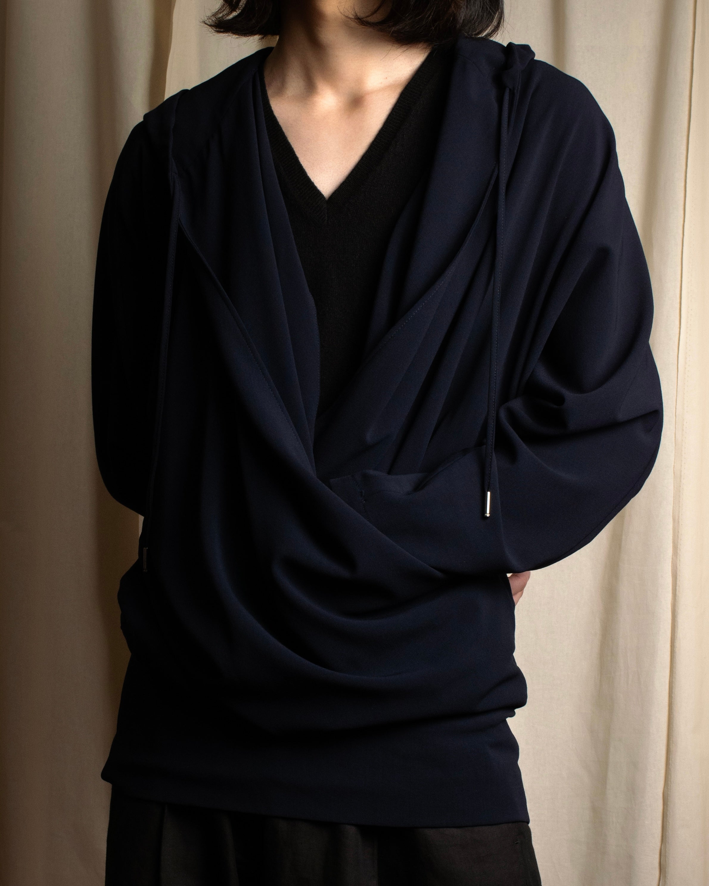 "Max Mara" Draping design hooded coat