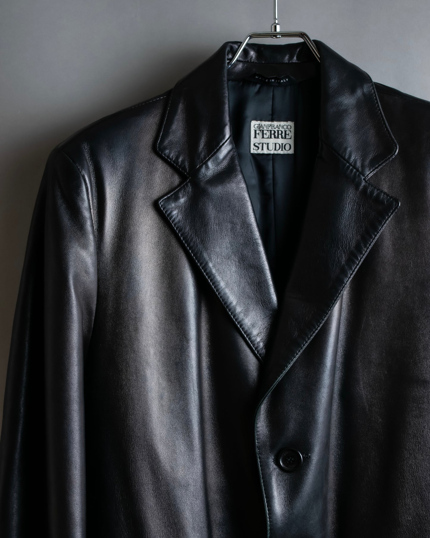 "GIANFRANCO FERRE" Oversized lamb leather chester coat