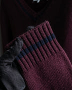 "MAISON MARGIELA"
20AW burgundy color V-neck knit