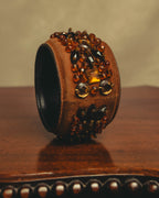 "PRADA" 90's-00's Embellished wide cuff bracelet