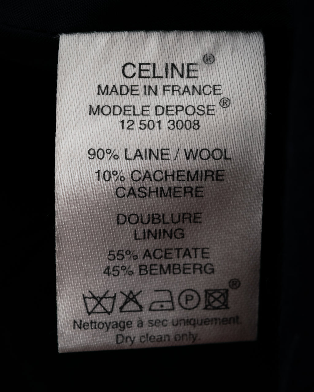 "CELINE" 90’s Sculpted double-breasted peak lapel tailored jacket