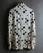"GIANNI VERSACE" Irregular dot pattern silk shirt