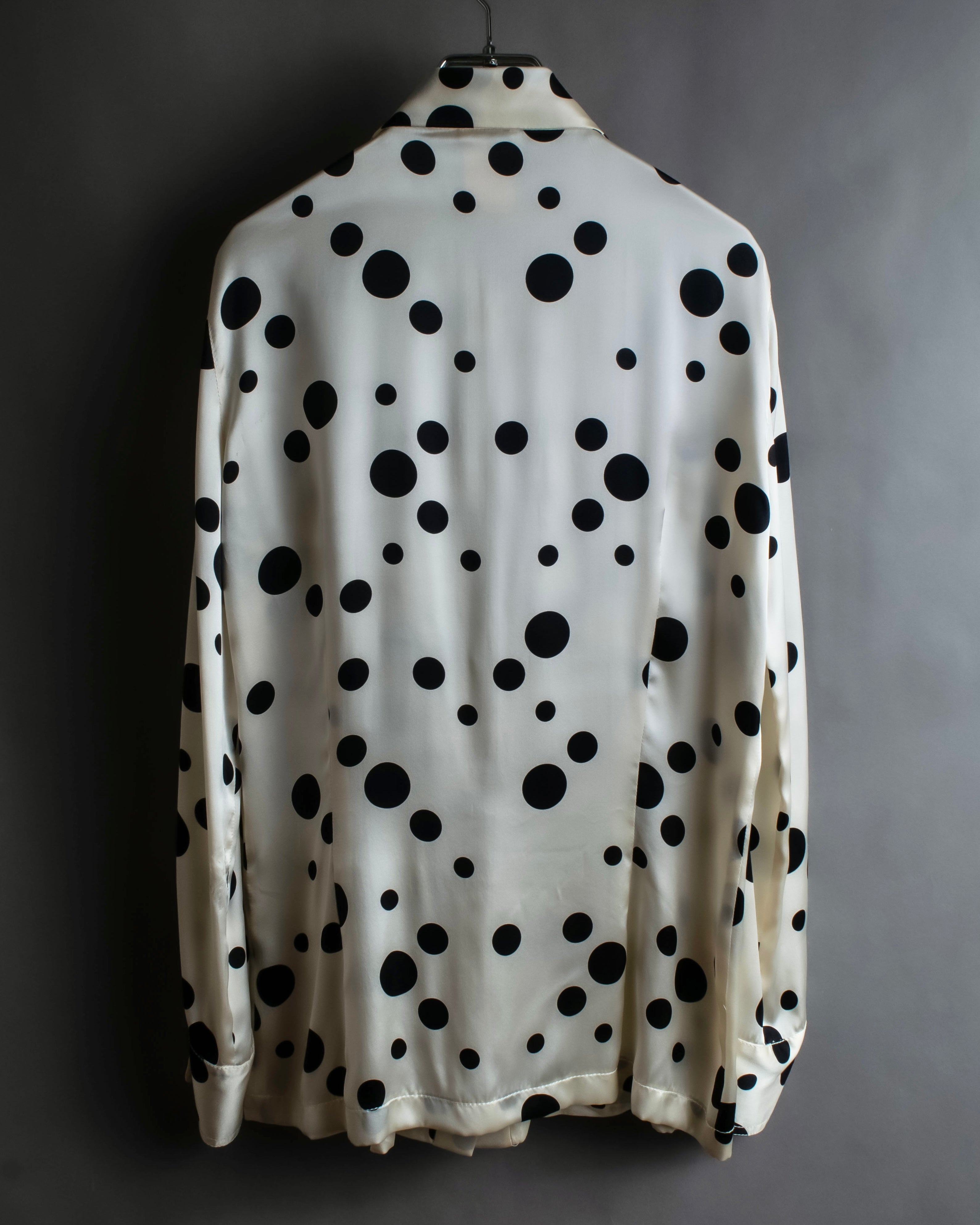 "GIANNI VERSACE" Irregular dot pattern silk shirt