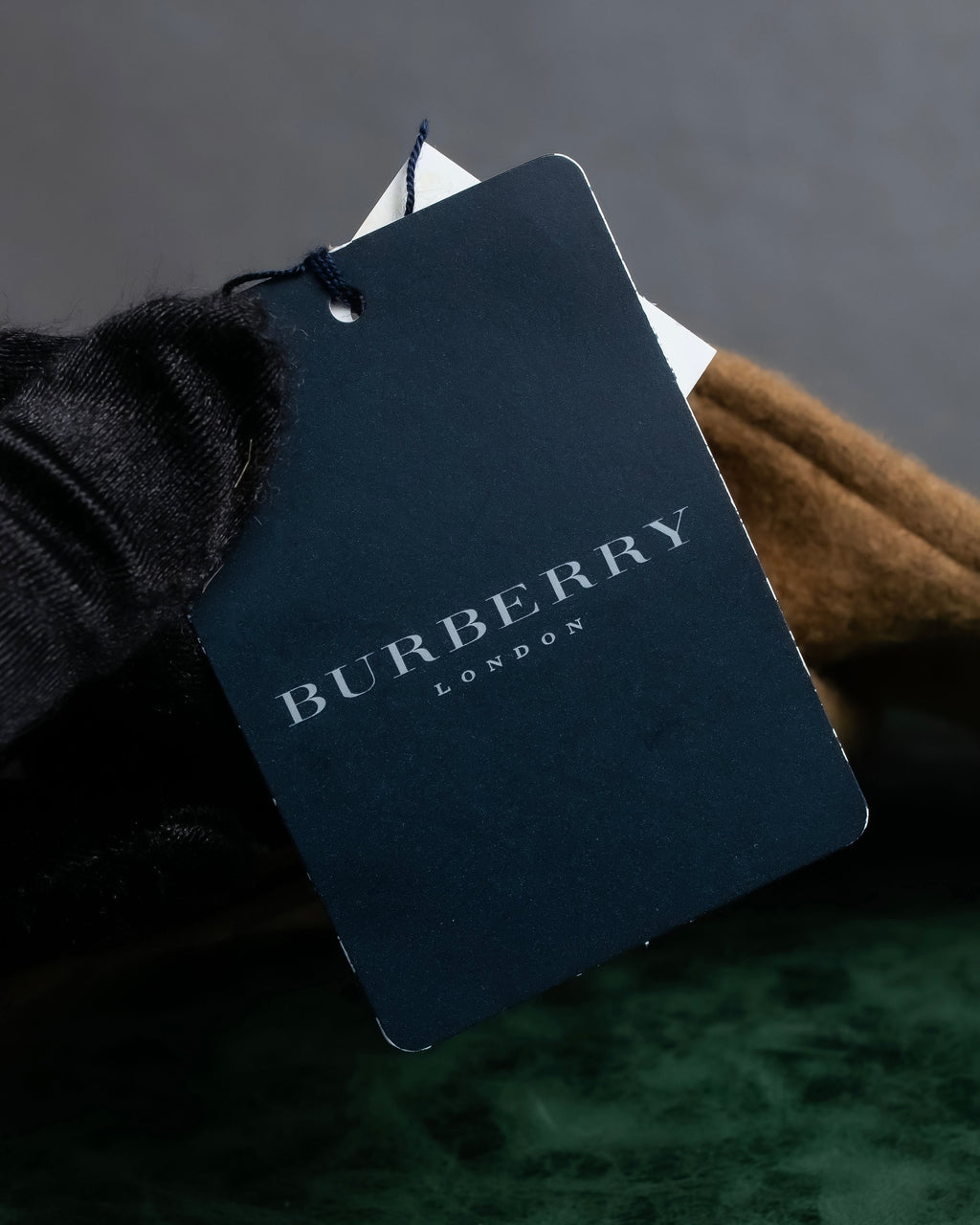 "BURBERRY" Cashmere blend design suede leather gloves