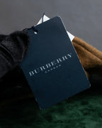 "BURBERRY" Cashmere blend design suede leather gloves