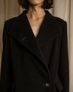 "Max Mara" 90's Asymmetrical front long chester coat