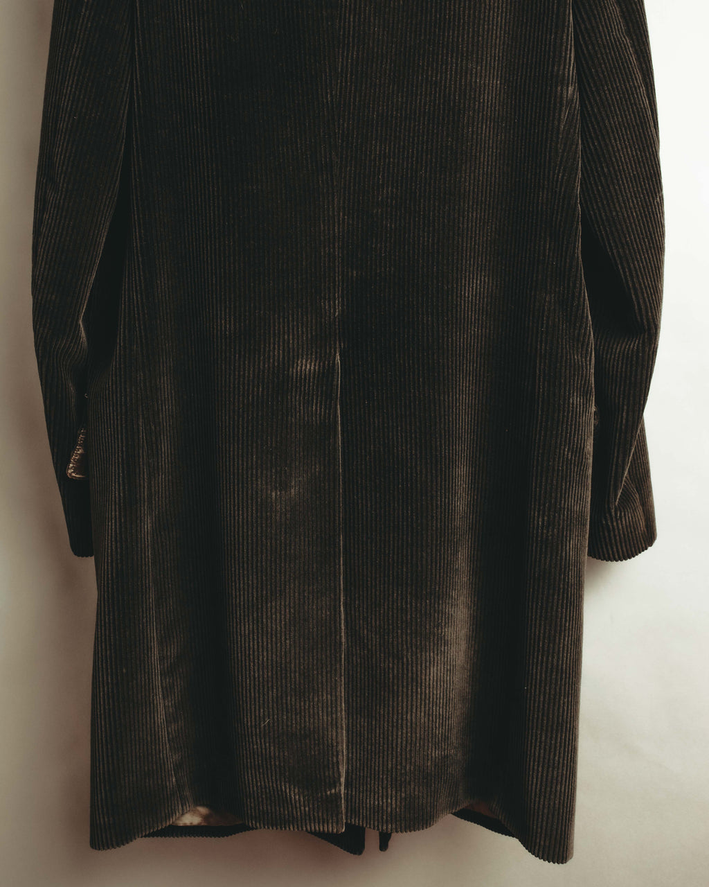 -SPECIAL- "GUCCI" 90's-00's Dark brown corduroy tailored chesterfield coat