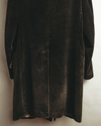-SPECIAL- "GUCCI" 90's-00's Dark brown corduroy tailored chesterfield coat