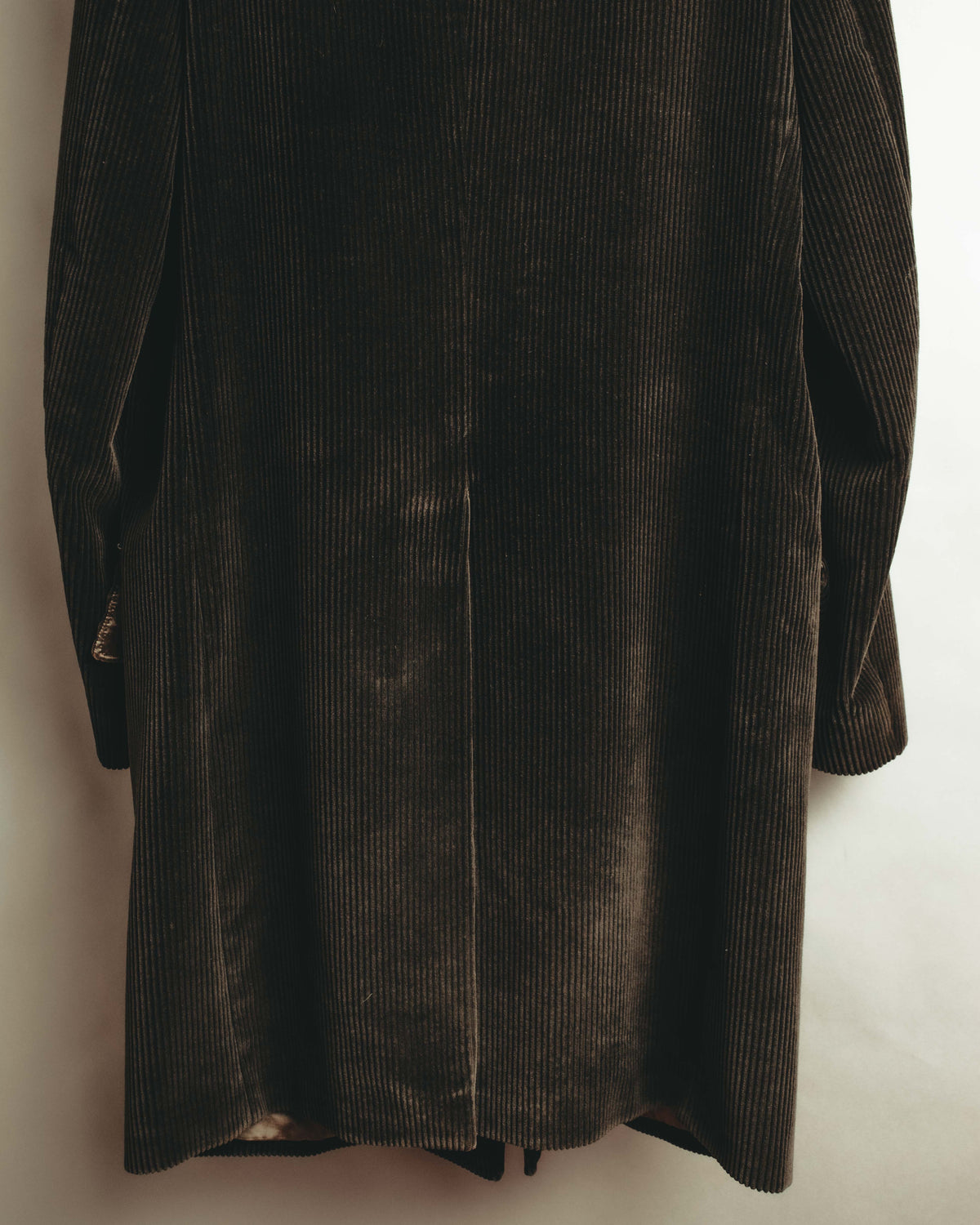 -SPECIAL- "GUCCI" 90's-00's Dark brown corduroy tailored chesterfield coat