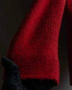 "Salvatore Ferragamo" Vivid red color wool mix tailored jacket