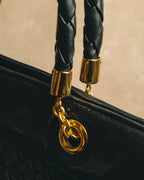-SPECIAL- “Bottega Veneta” 00’s intrecciato braided handle oversized leather tote bag