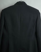 "EMILIO PUCCI" 00's-10's Gold buttoned tailored wool blazer