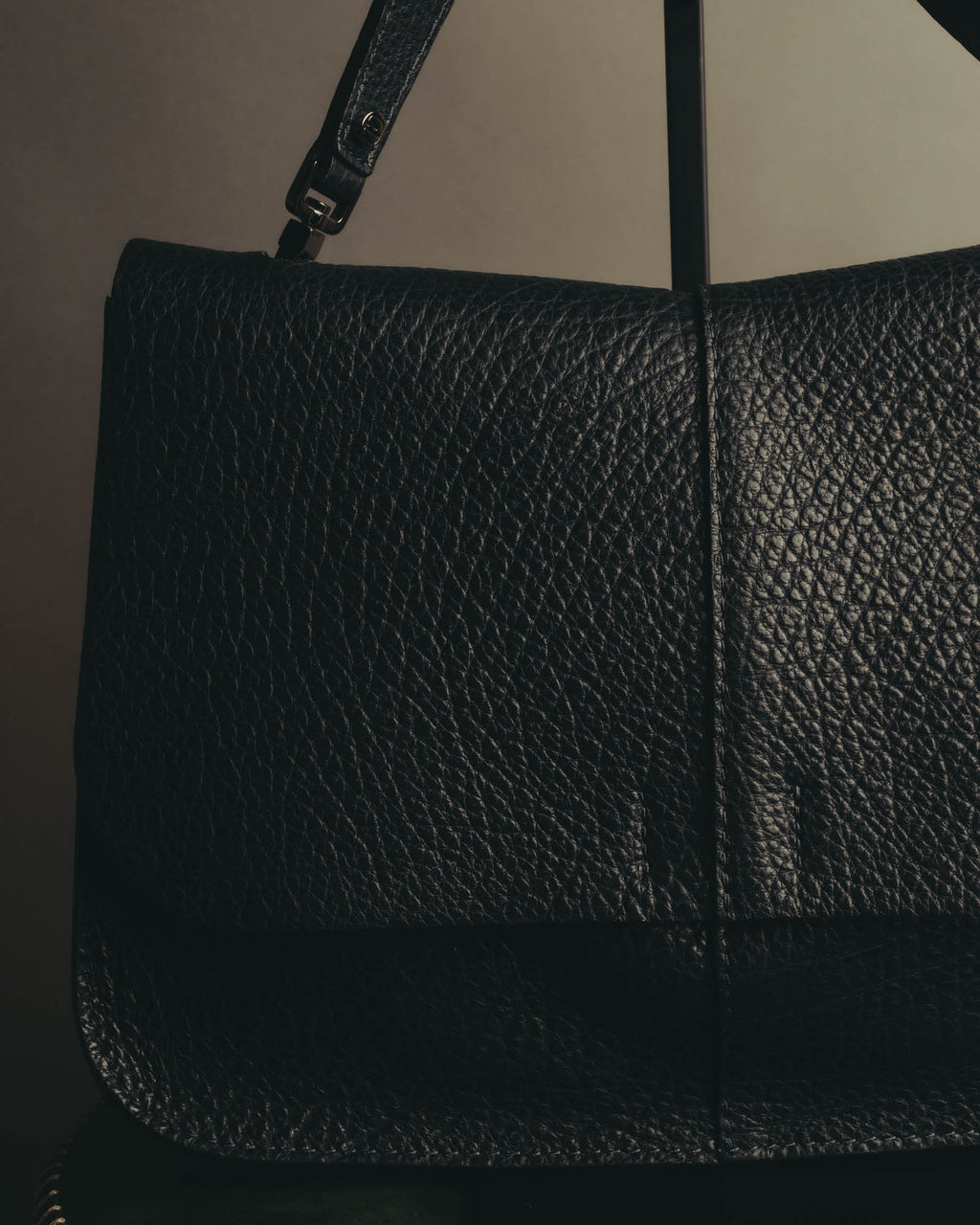 "GIANNI CHIARINI" 00's-10's Pebbled leather flap shoulder bag