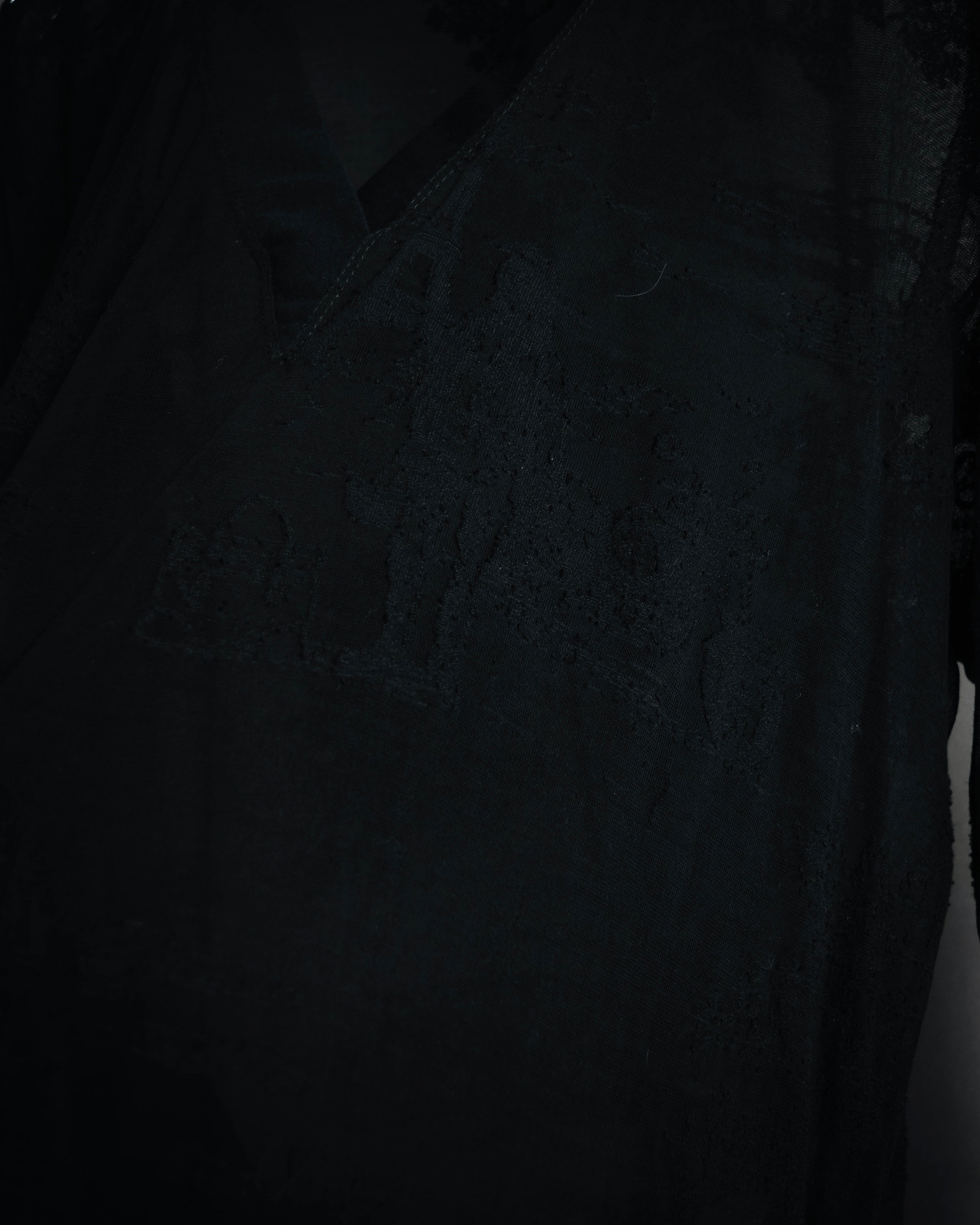 –SPECIAL– "HERMES" 00’s Sheer botanical lace cotton pullover