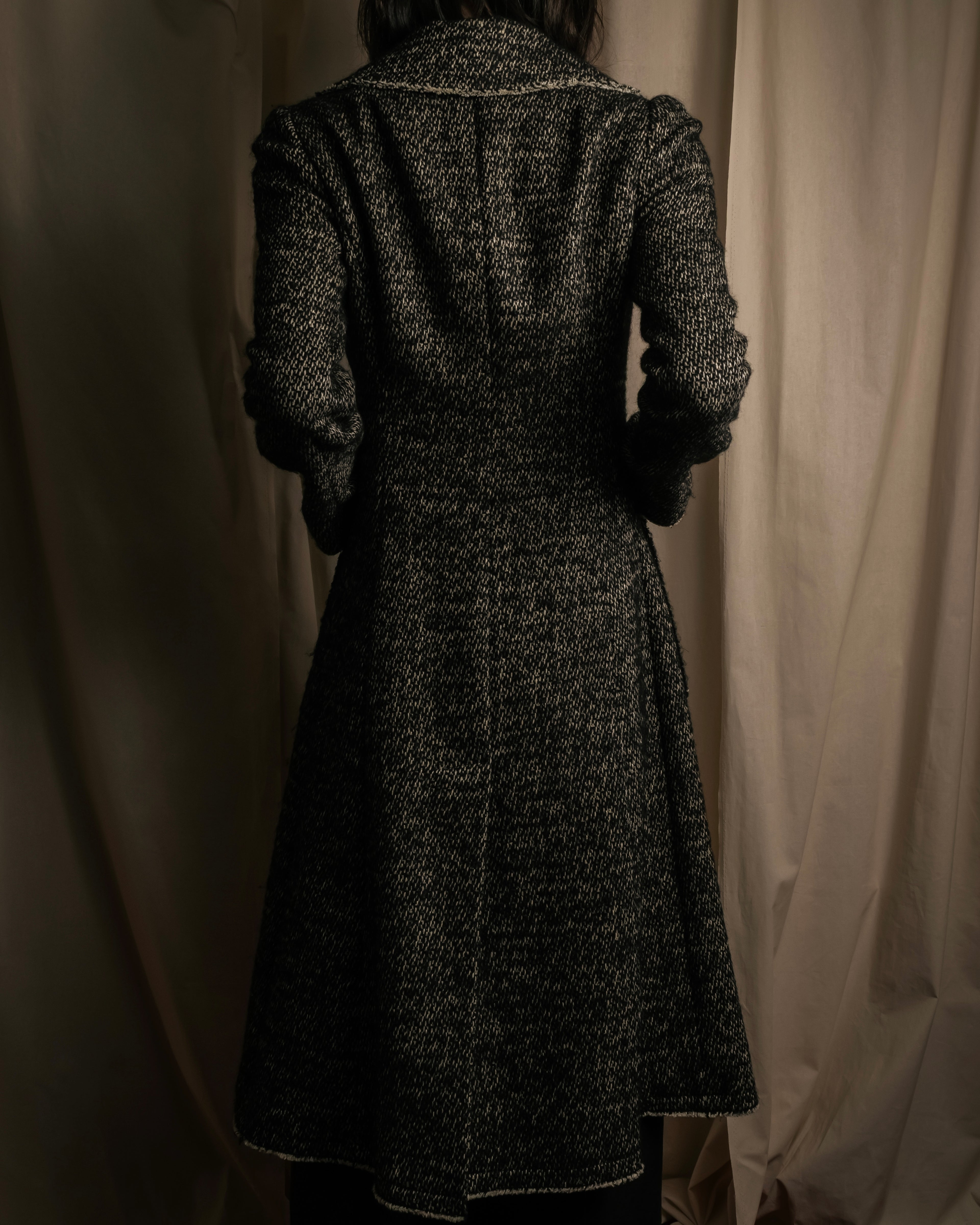 "Dolce & Gabbana" Double-breasted beautiful tweed long coat