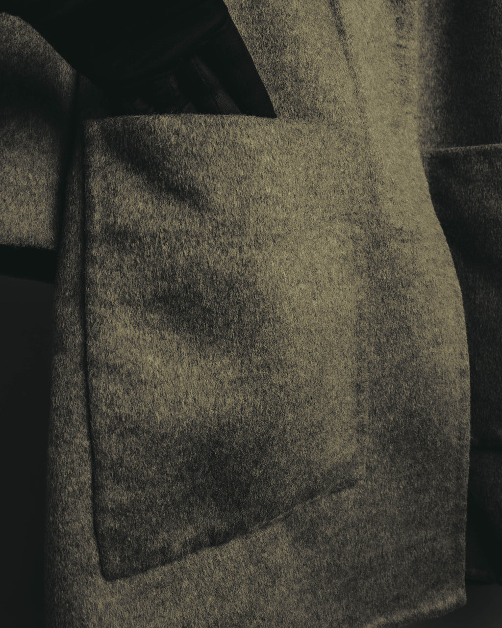 “BALENCIAGA” 00’s-10’s Wool angora wide-lapel coat