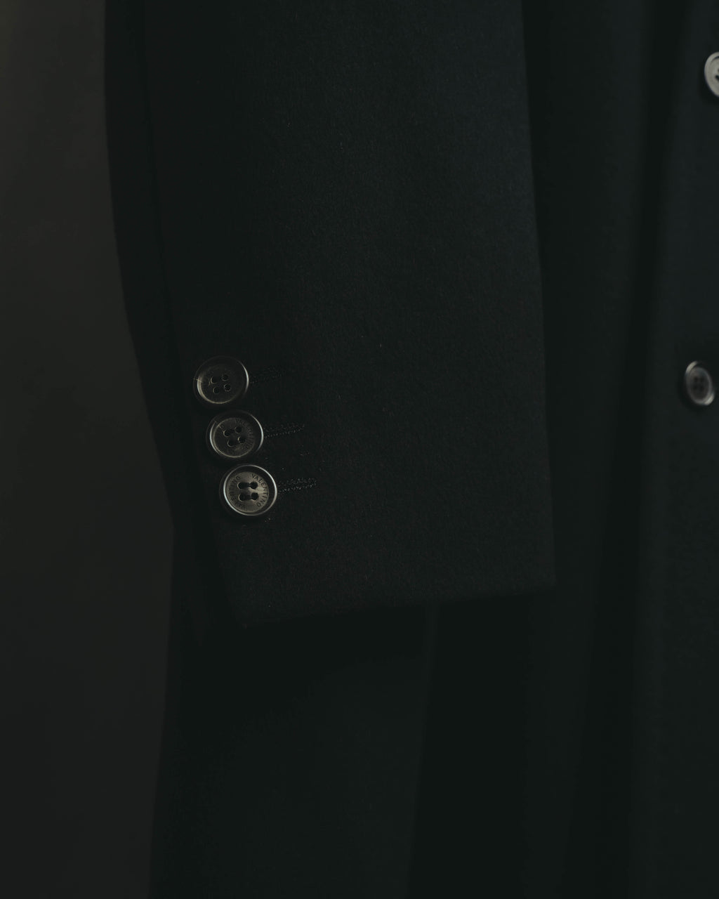 -SPECIAL- “VALENTINO” 2000’s Satin lapel single breasted wool coat