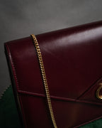 “Christian Dior” 1980’s-1990’s CD logo envelope chain bag