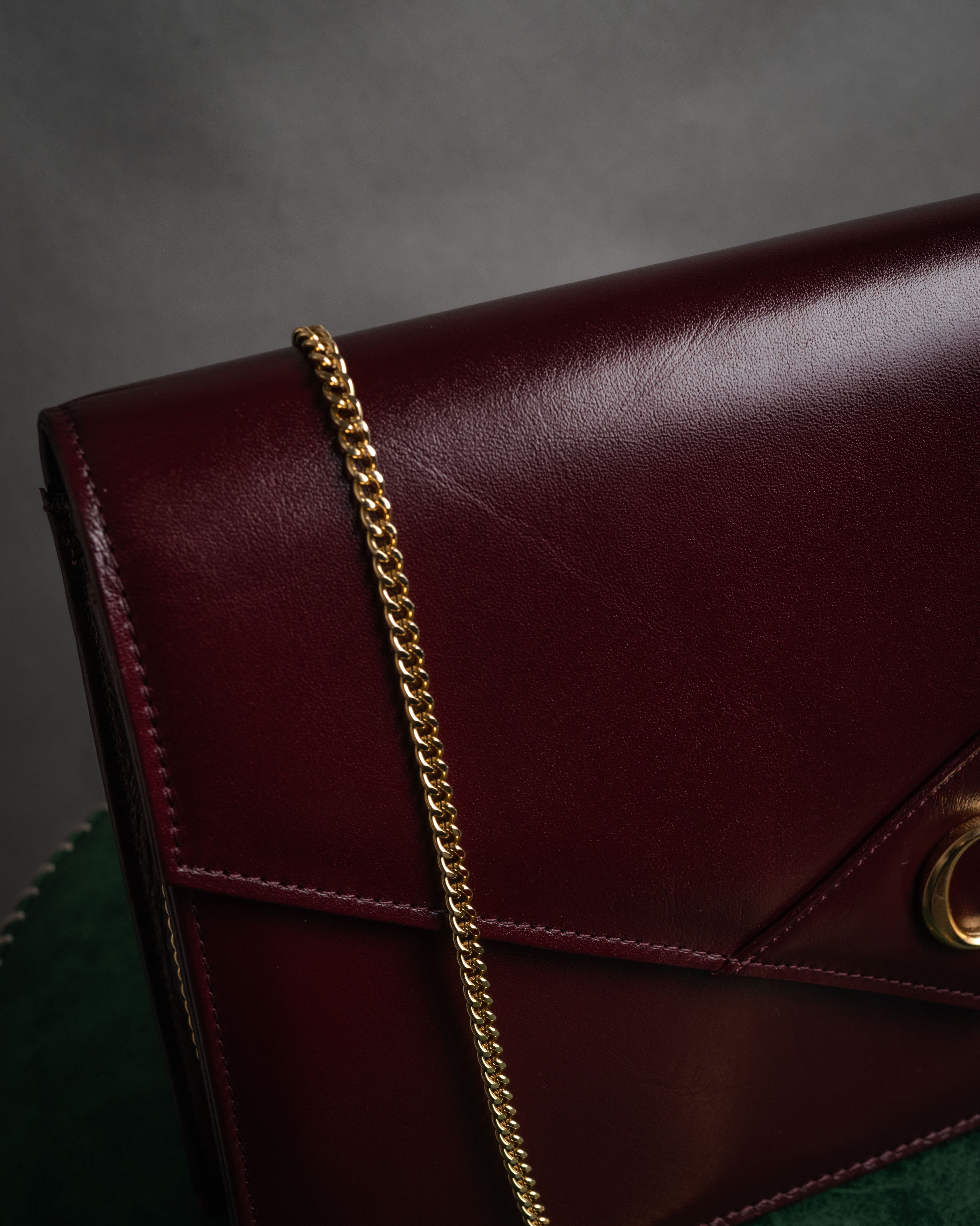“Christian Dior” 1980’s-1990’s CD logo envelope chain bag