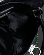 "Salvatore Ferragamo" Gancini motif gathered design leather bag