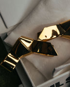 “JIL SANDER” 2021 sculptural ribbon metal clip earrings