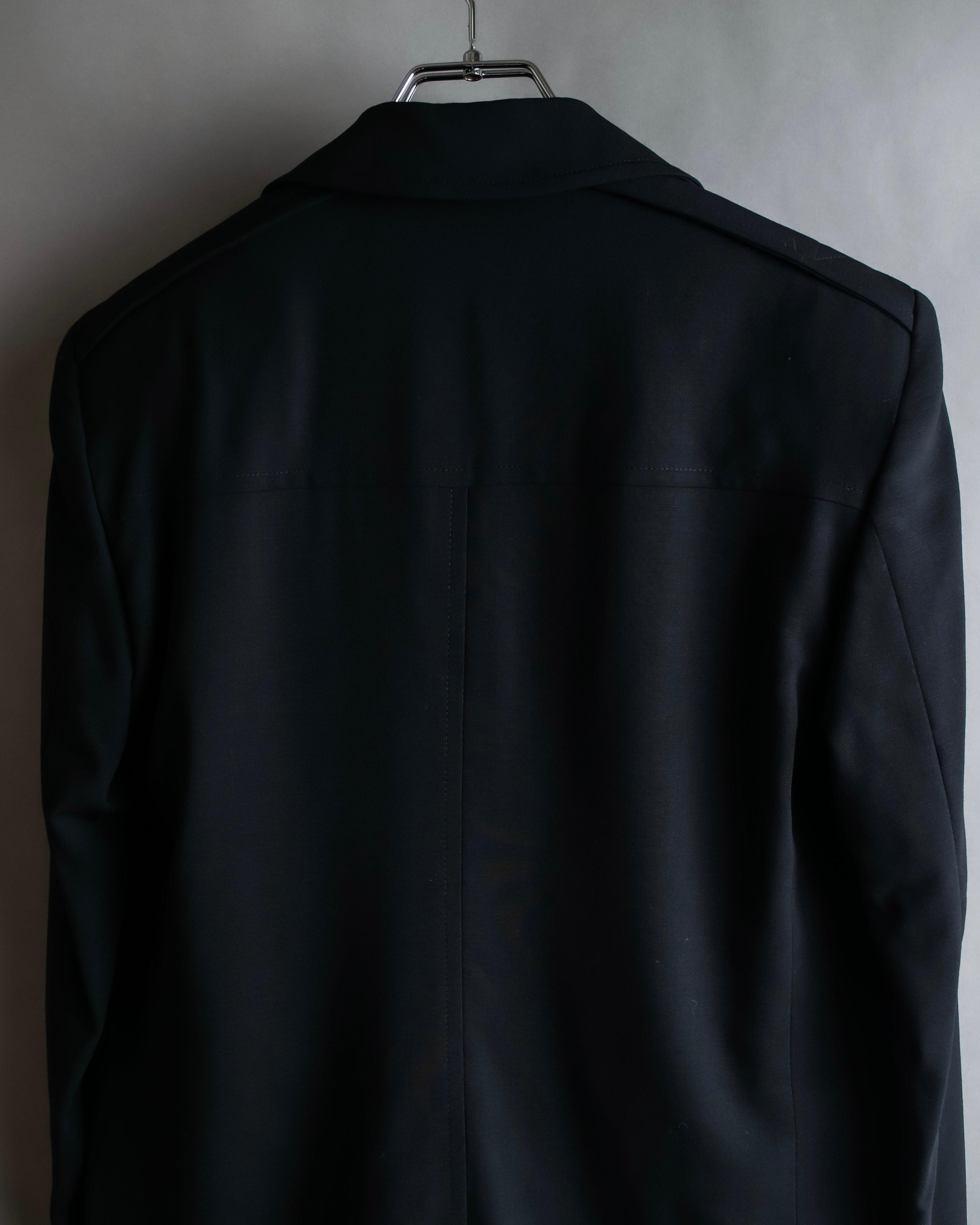 "GUCCI" 90's Beautiful draping fly-front tailored jacket