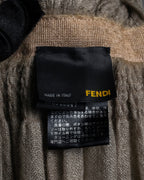 "FENDI" 04-10's Petal motif fur docking long muffler