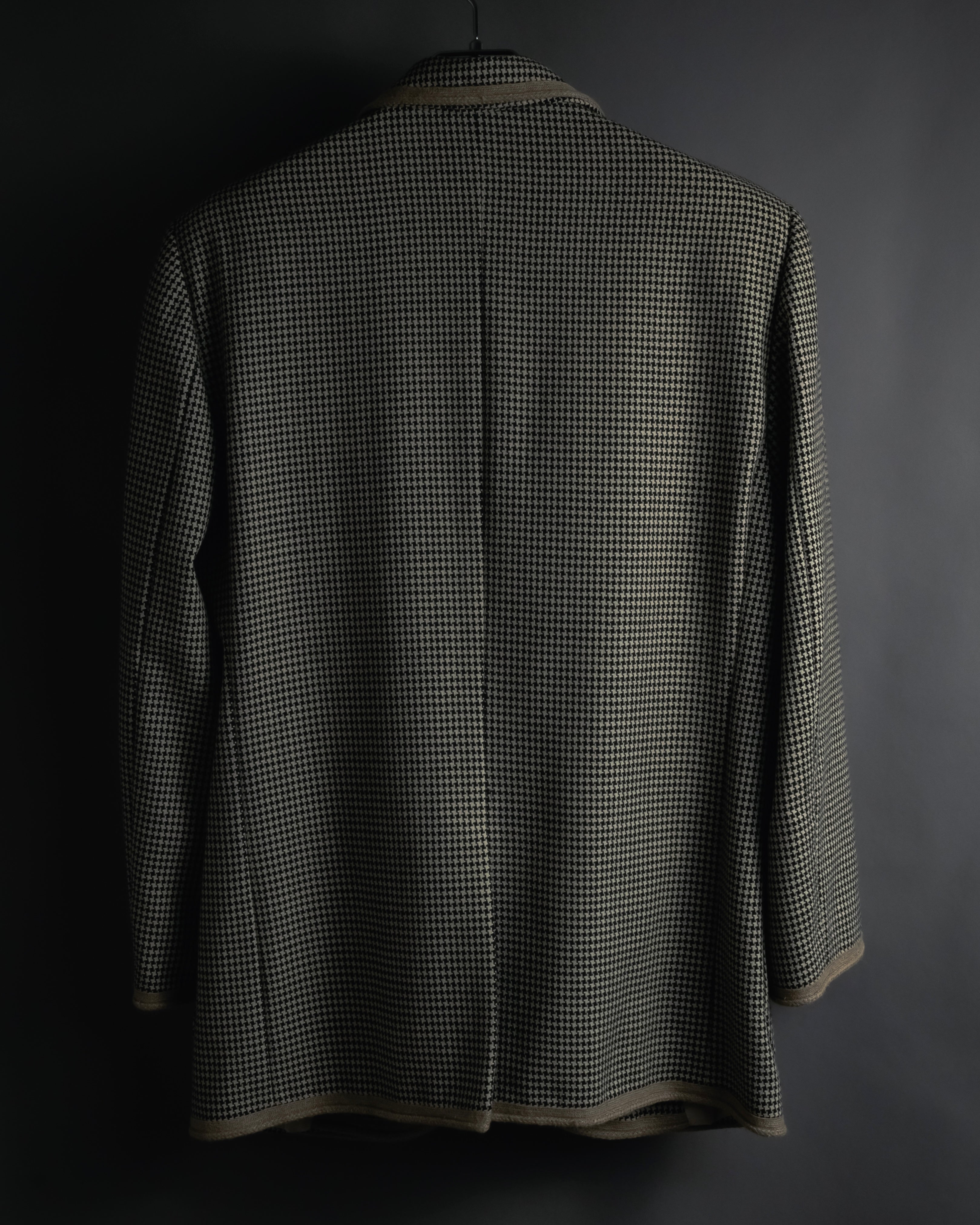 "Emporio Armani" 90’s Houndstooth piped crest blazer