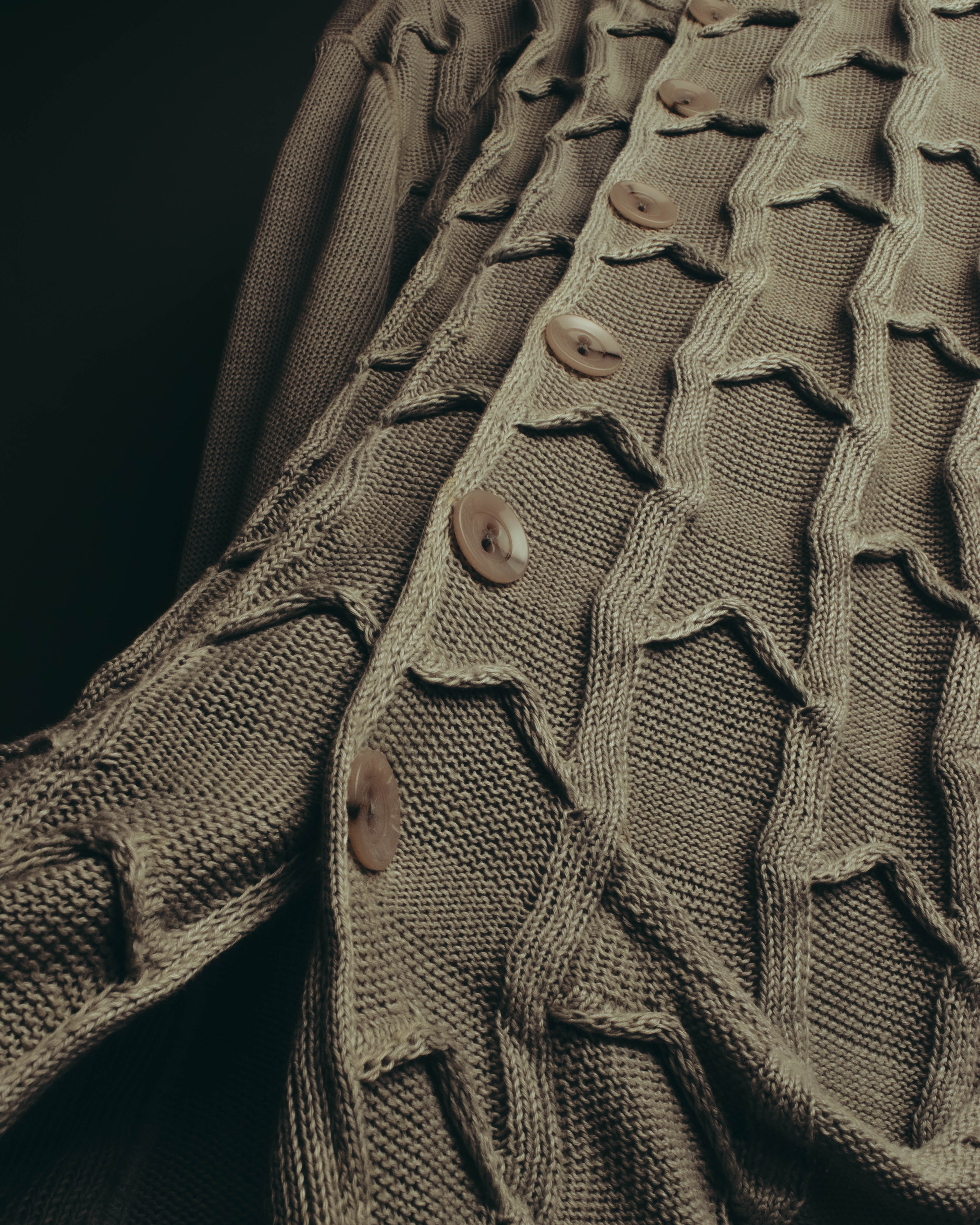 "ARMANI COLLEZIONI" 00's-10's Textured linen knit cardigan