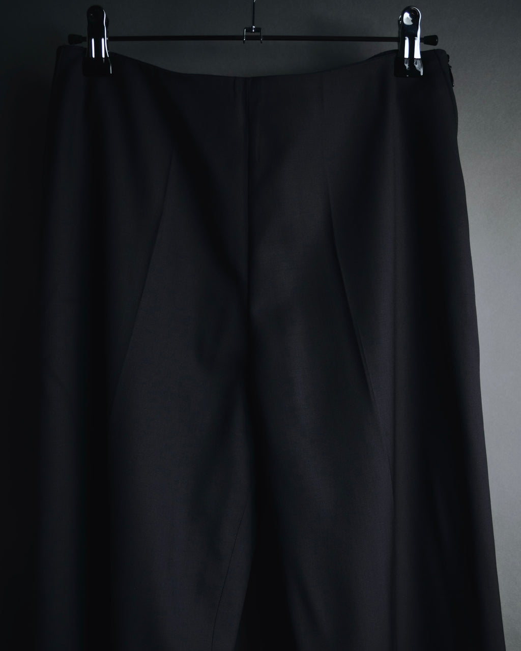 "HERMES" 90’s-00’s Margiela design minimal virgin wool slacks