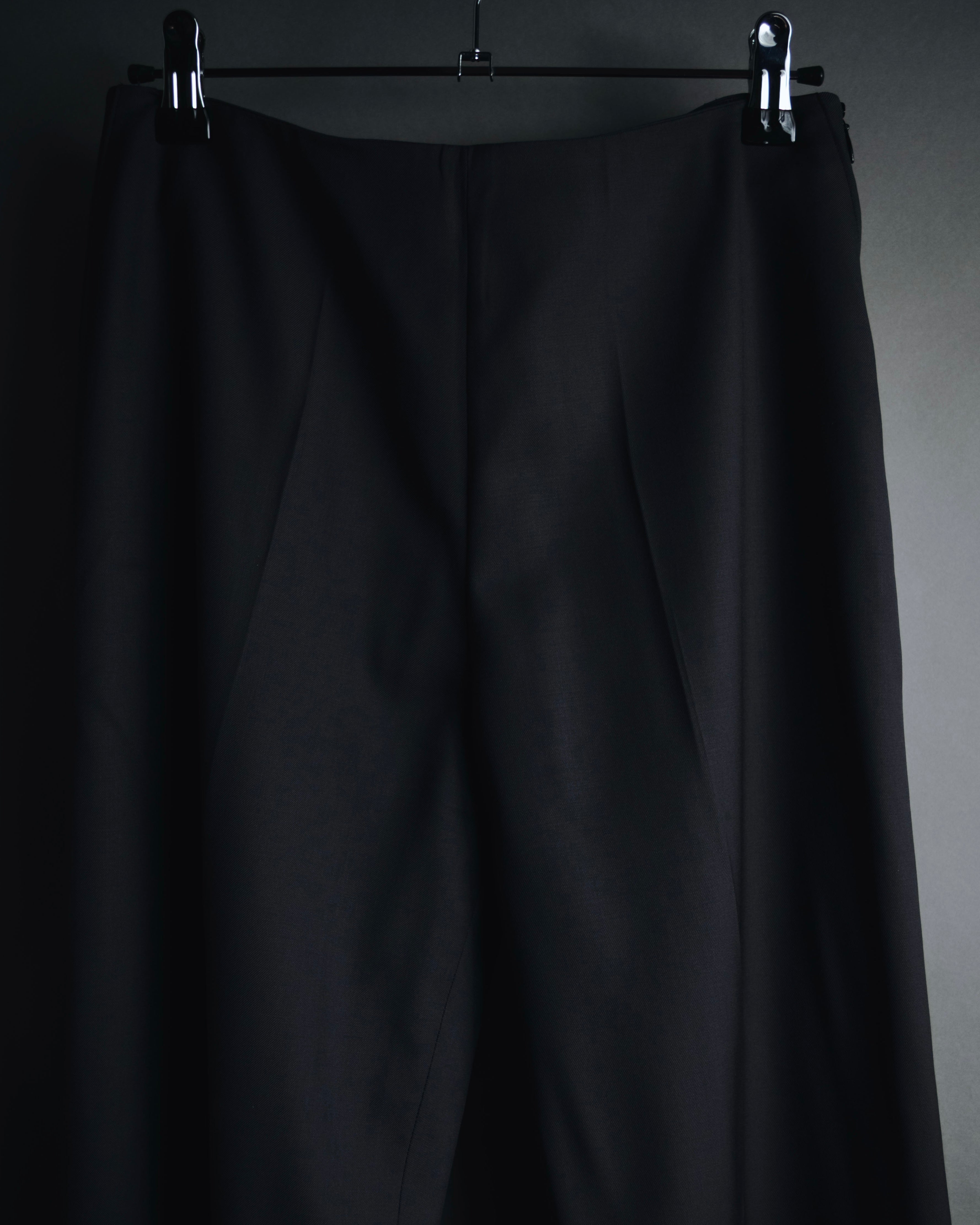 "HERMES" 90’s-00’s Margiela design minimal virgin wool slacks