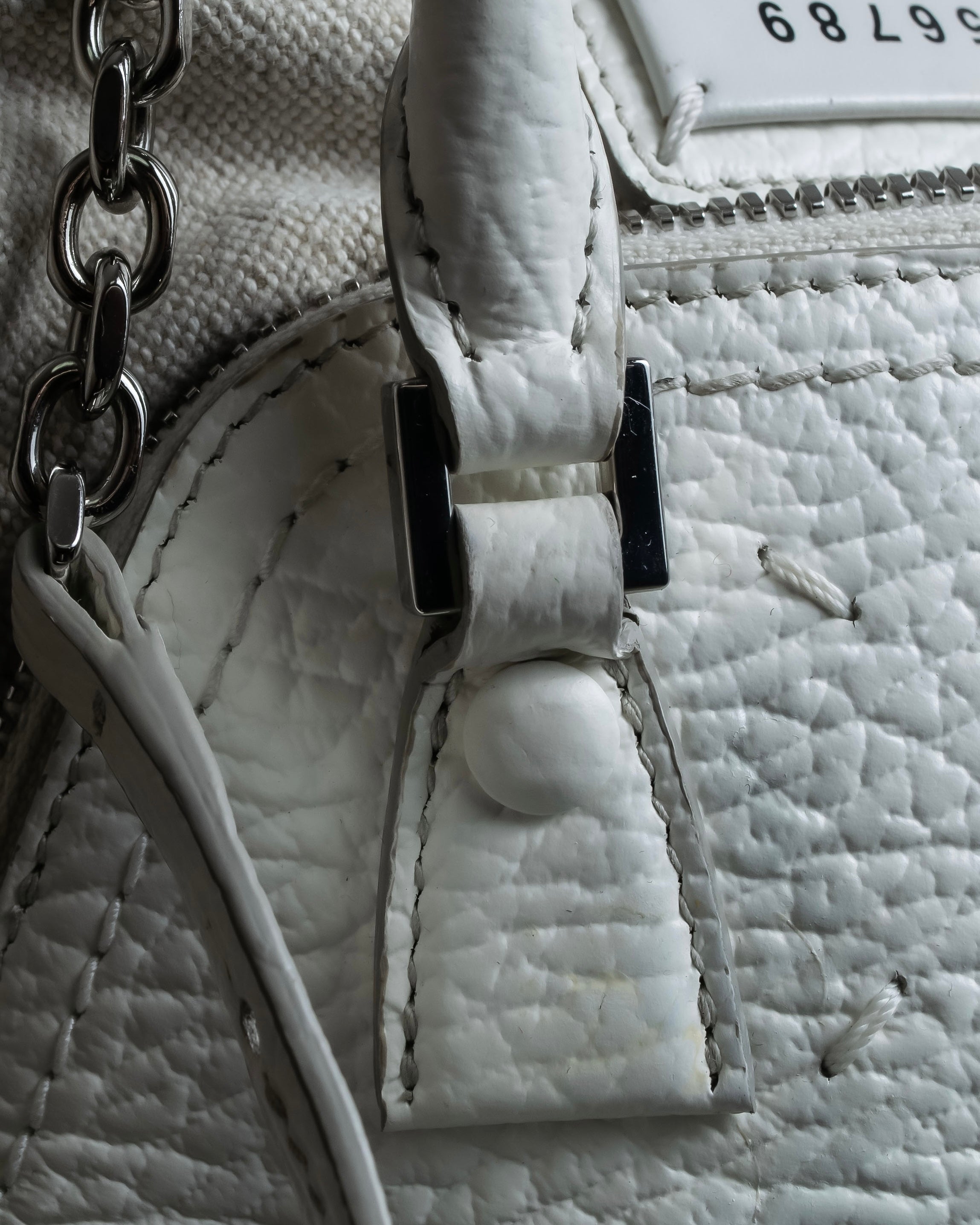 "MAISON MARGIELA" 5AC small white color 2way leather bag