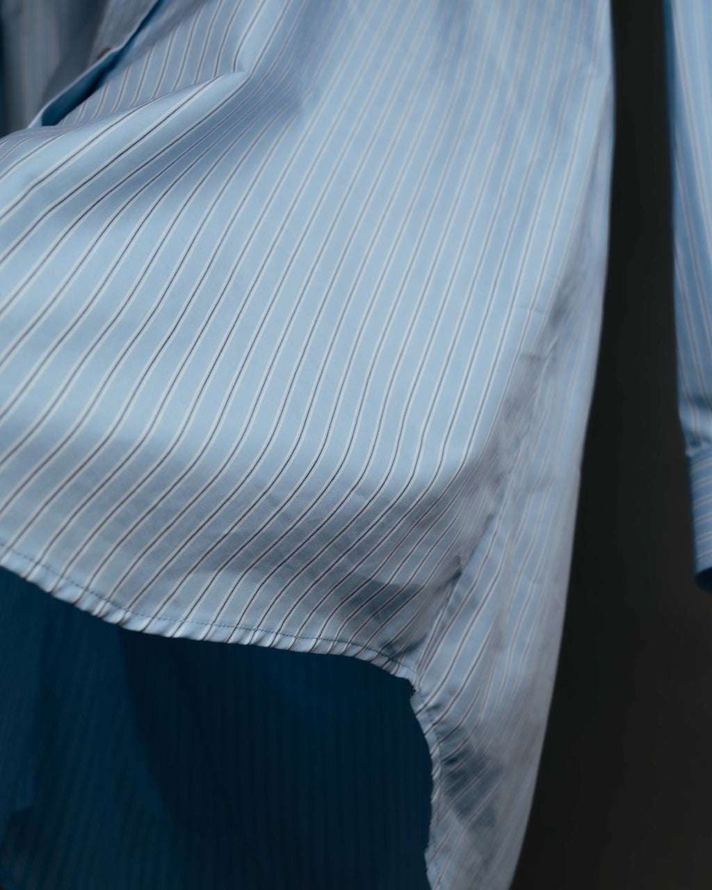-SPECIAL- "GUCCI" 2010's-20's Pearl embellished detachable collar striped long shirt