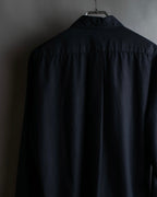 "Yohji Yamamoto COSTUME d’HOMME" Minimal detail cotton poplin black shirt