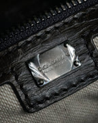 "DOLCE & GABBANA" 00’s-10’s Grained leather canvas-lined satchel bag