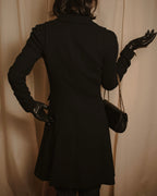 –SPECIAL– "CHANEL" 04SS sculpted princess-line wool crepe coat